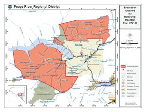 map of evacuation order area