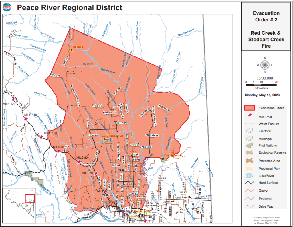 Evacuation Order Map 