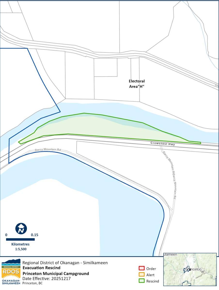 Evacuation Order RESCINDED for Princeton Municipal Campground ...