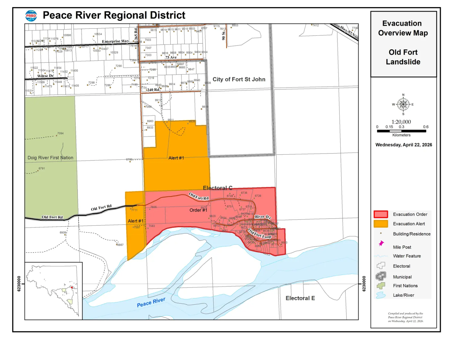 Evacuation Alert issued for Old Fort area - EmergencyInfoBC