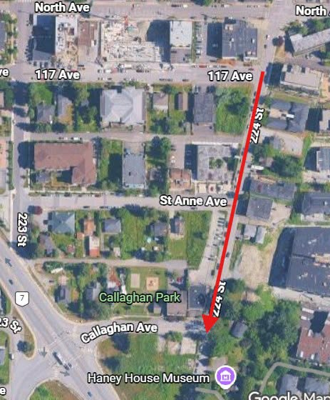 224 Street is closed between 117 Avenue and Callaghan Avenue in both directions.